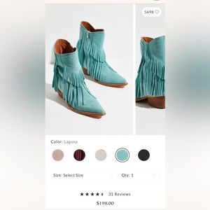 Fringe suede cowboy boots from Free People